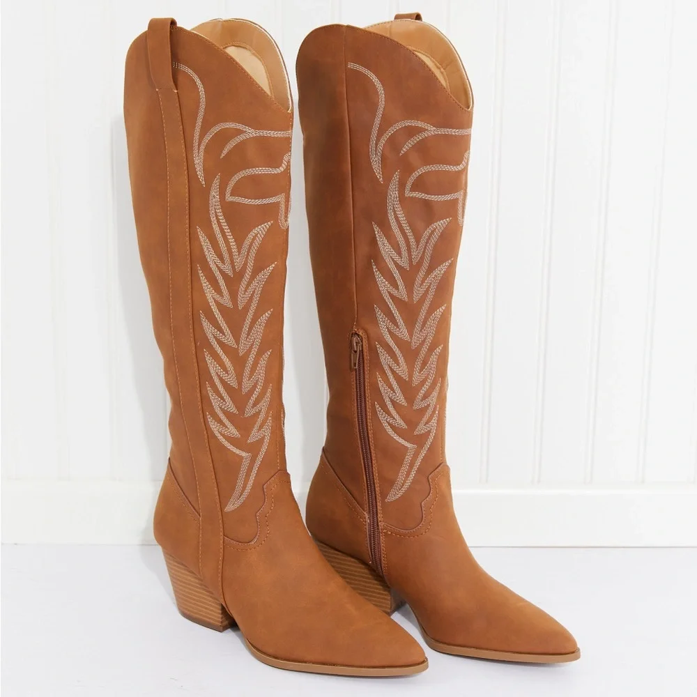 (Last Sizes!) Country Style Southern Knee Length Boots - Picture 6 of 11
